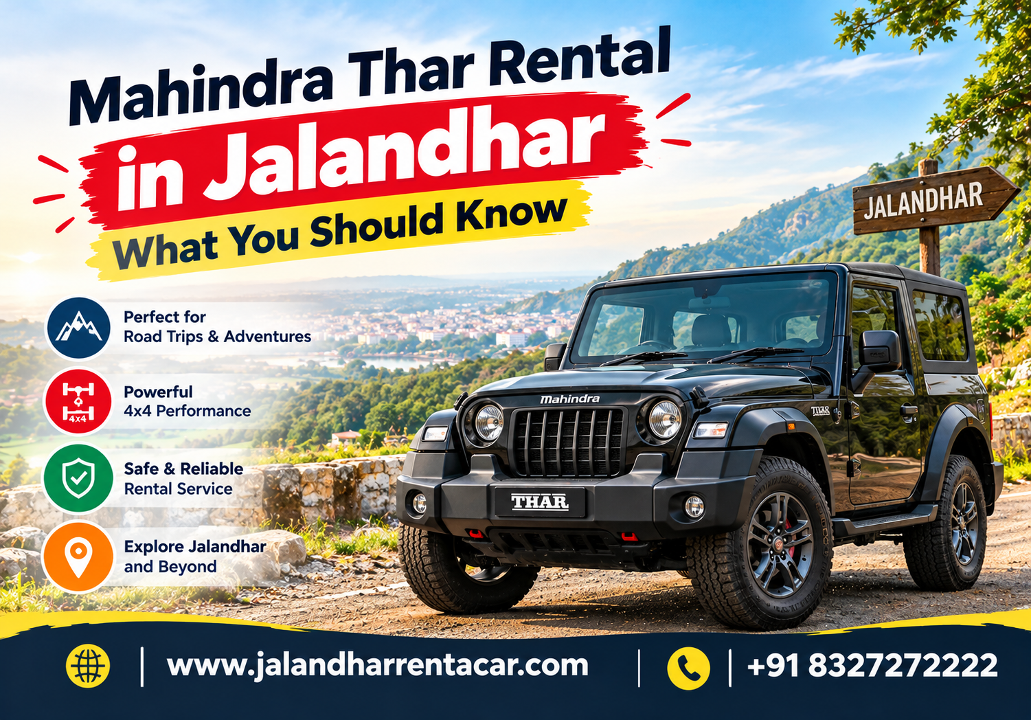 Mahindra Thar Rental in Jalandhar: What You Should Know